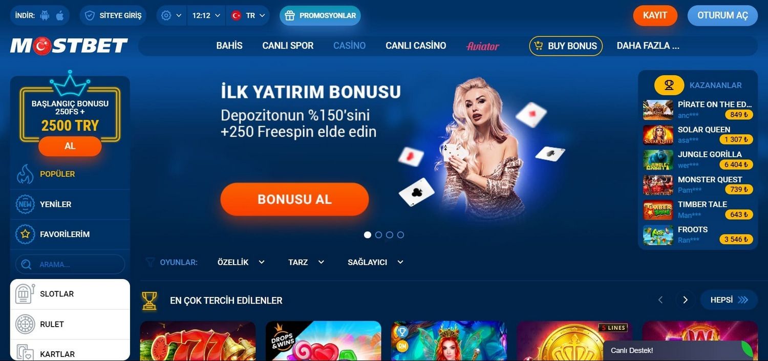 Сайт казино та букмекерська контора Mostbet в Україні